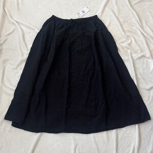 Mango Cotton Drawstring Skirt - Size Medium, Black